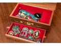 Finders Lot, Marquetry Inlaid Musical Jewelry Box With Assorted Costume Jewelry