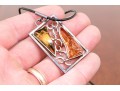Collection Of Amber Mounted Sterling Jewelry