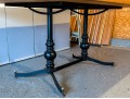 Attractive Iron Base, Butcher Block Top Table 