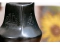 Vintage Santa Clara Style Pottery Vase With Black Glaze