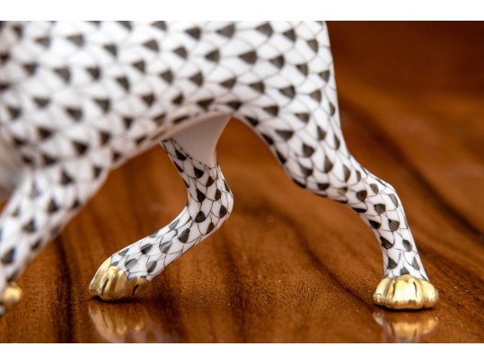 Collection Of Two Herend, Hungarian Porcelain Dogs