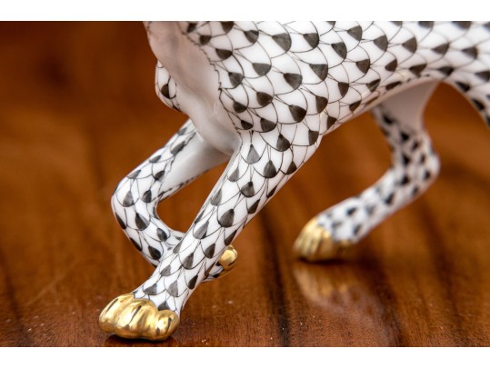Collection Of Two Herend, Hungarian Porcelain Dogs