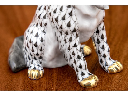 Collection Of Two Herend, Hungarian Porcelain Dogs