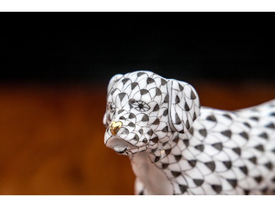 Collection Of Two Herend, Hungarian Porcelain Dogs
