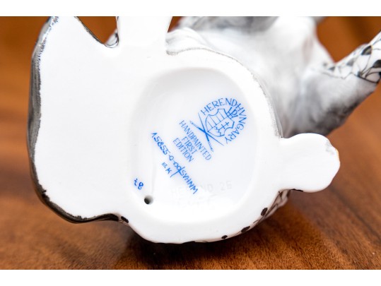 Collection Of Two Herend, Hungarian Porcelain Dogs