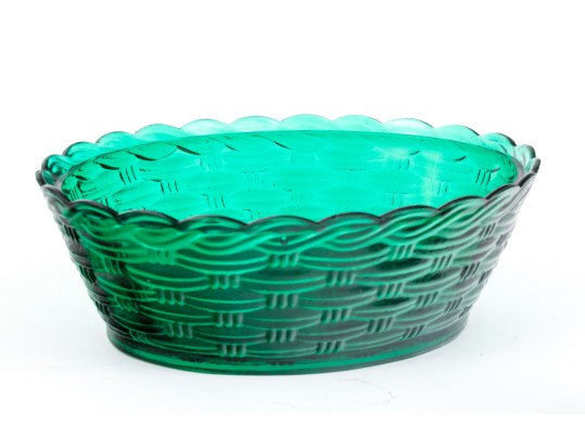 Fantastic Moulded Glass Turkey Form Covered Bowl