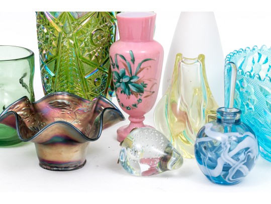 9 Pieces Of Artisanal Glass