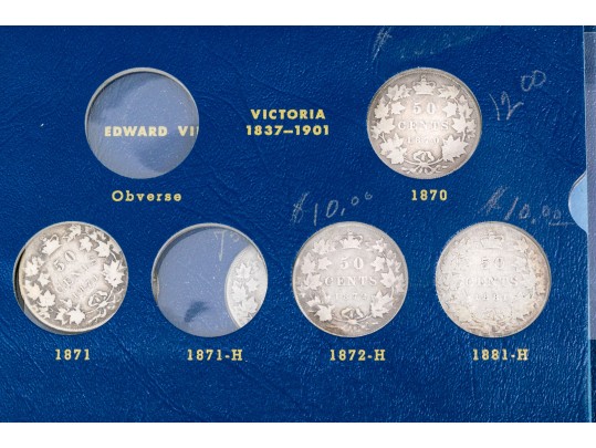 Collection Of 33 Canadian Silver Half Dollars, Pre 1940