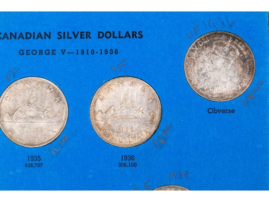 Collection Of 16 Canadian Silver Dollars