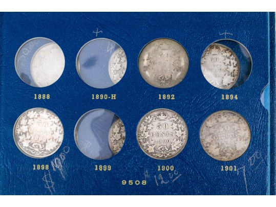 Collection Of 33 Canadian Silver Half Dollars, Pre 1940