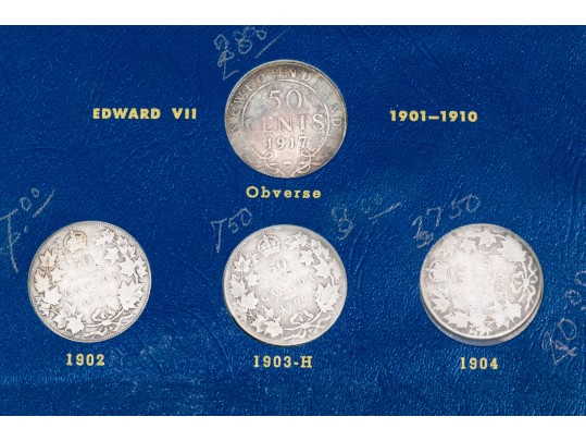 Collection Of 33 Canadian Silver Half Dollars, Pre 1940