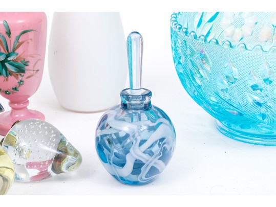 9 Pieces Of Artisanal Glass