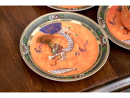 Vintage Japanese Hand Painted Porcelain Tea Set 