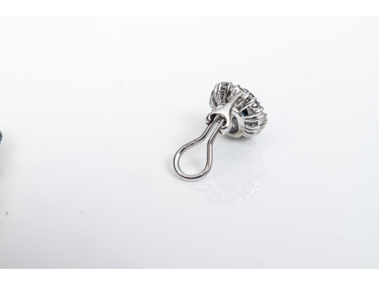 Collection Of Sterling Bracelet, Earrings And Floral Brooch