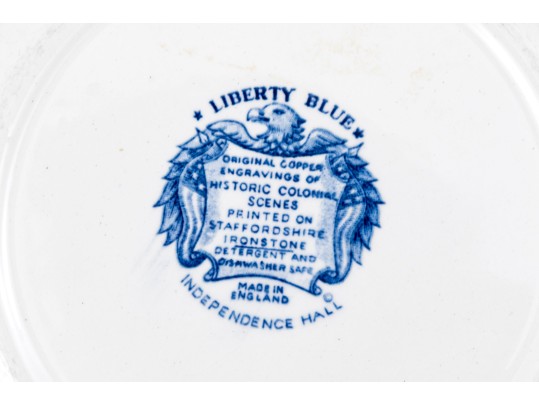 Set Of 8 English, Staffordshire Ironstone Liberty Blue Entree Dishes