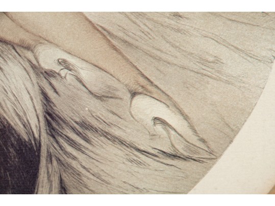 Louis Icart (French, 1888-1950) Nude Woman Print