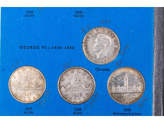 Collection Of 16 Canadian Silver Dollars