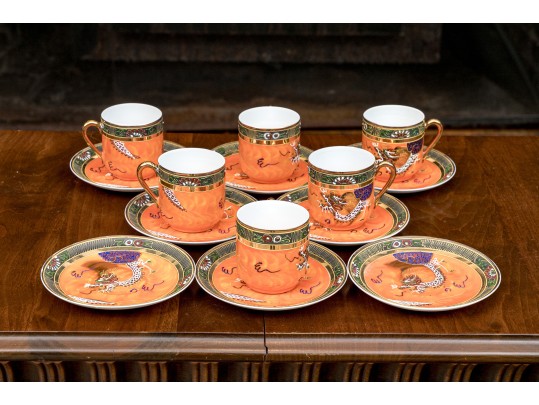 Vintage Japanese Hand Painted Porcelain Tea Set 