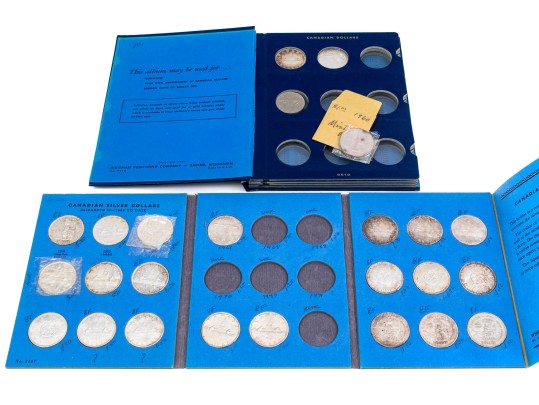 Collection Of 24 Canadian Silver Dollars