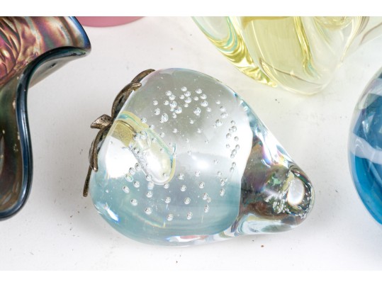 9 Pieces Of Artisanal Glass