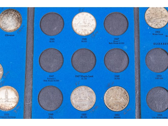 Collection Of 16 Canadian Silver Dollars