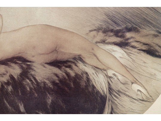 Louis Icart (French, 1888-1950) Nude Woman Print