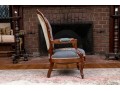 Distinguished Victorian Needlepoint Carved Armchair 