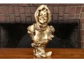 Georges Van Der Straeten (Belgian, 1856-1941) Young Woman With Kerchief Bronze Bust