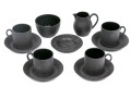 English, Wedgewood Basalt Ware Demitasse Service