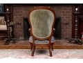 Distinguished Victorian Needlepoint Carved Armchair 