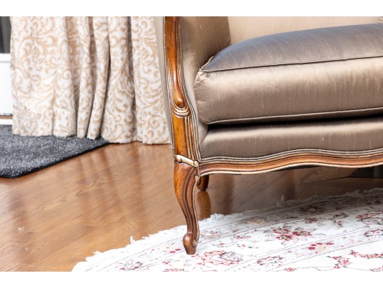 Henredon Taupe Silk Bergeres