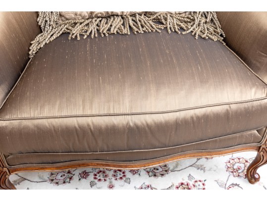 Henredon Taupe Silk Bergeres