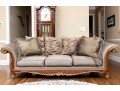 Henredon Taupe Silk Rolled Arm Sofa