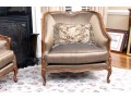 Henredon Taupe Silk Bergeres