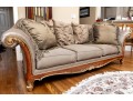 Henredon Taupe Silk Rolled Arm Sofa