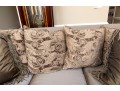Henredon Taupe Silk Rolled Arm Sofa
