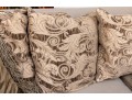 Henredon Taupe Silk Rolled Arm Sofa