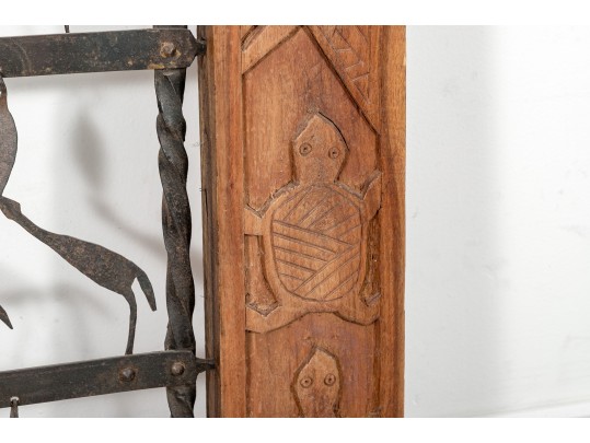 Tribal Indian Wood And Iron Wall Art