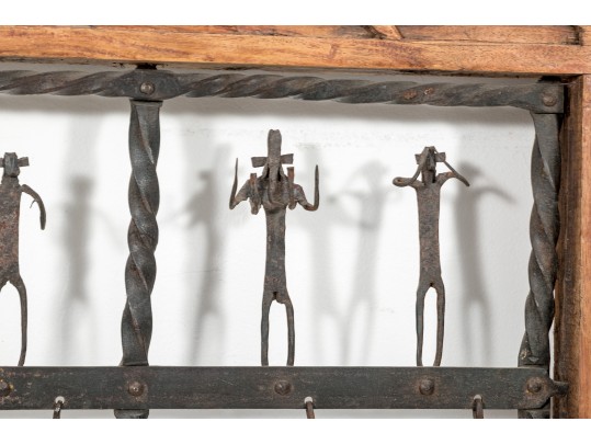 Tribal Indian Wood And Iron Wall Art