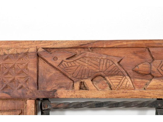 Tribal Indian Wood And Iron Wall Art