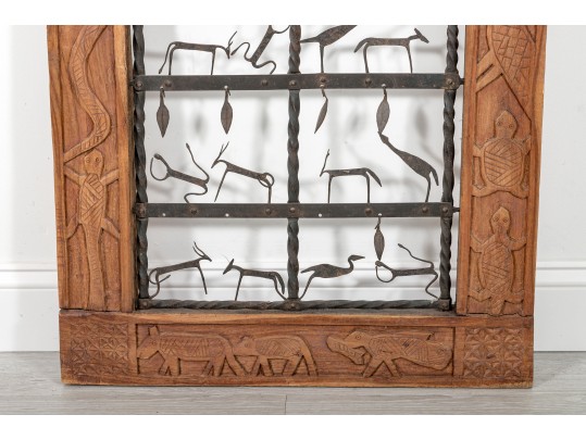 Tribal Indian Wood And Iron Wall Art