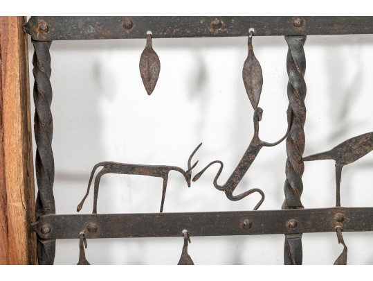 Tribal Indian Wood And Iron Wall Art