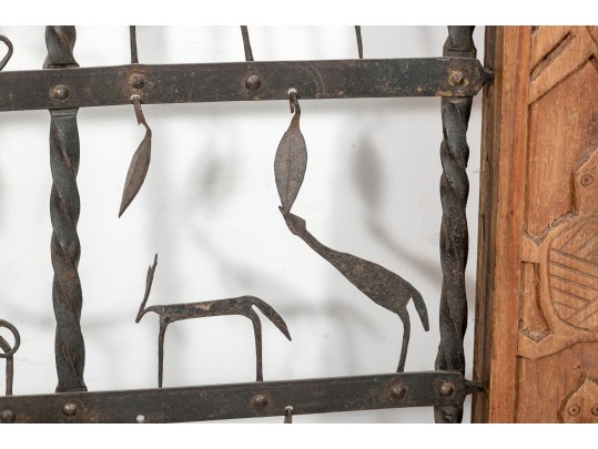 Tribal Indian Wood And Iron Wall Art