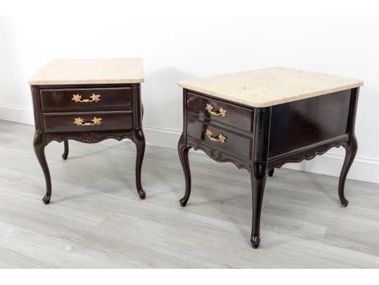 Queen Anne Night Stands With Stone Tops