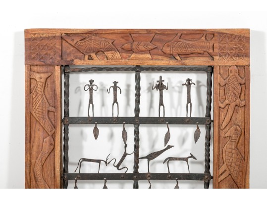 Tribal Indian Wood And Iron Wall Art