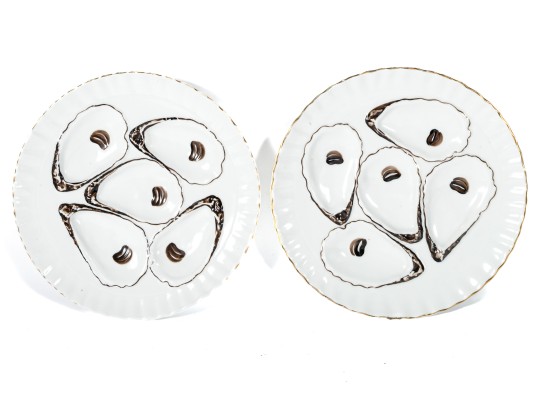 Registrirt Porcelain Oyster Plates