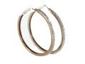 10k Yellow Gold Moissanite Large Hoop Earrings