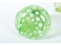 Green Depression Coin Spot Glass