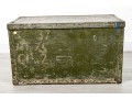 Military Green Campaign Metal Travel Trunk