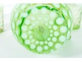 Green Depression Coin Spot Glass